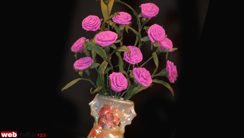 Finix Paper Button Roses